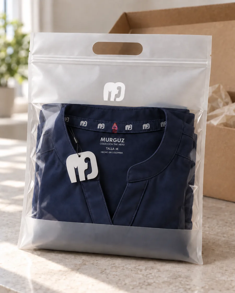 Empaque de NURU con ventana, uniforme visible y etiqueta con isotipo